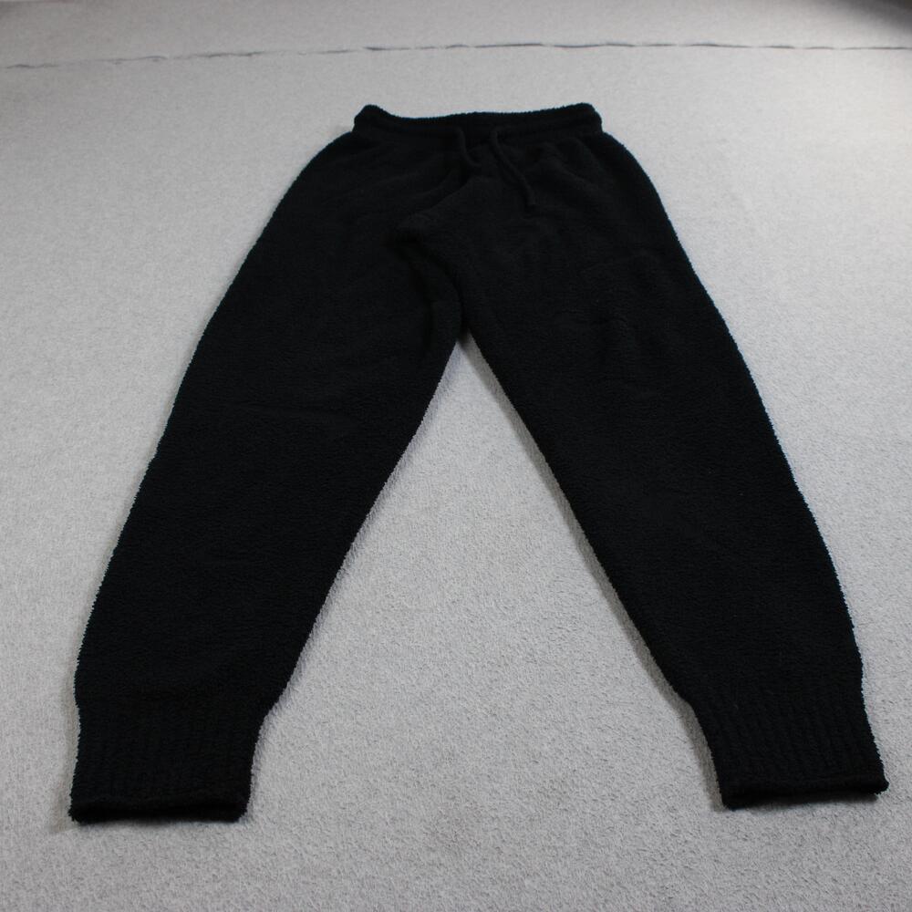 Nike Sweatpants Womens Small Black Sherpa Fleece Jogger Elastic Waist Cozy Gym